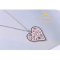 Мода сердце кулон ожерелье поддельные Lumionous камень кисточкой ожерелье